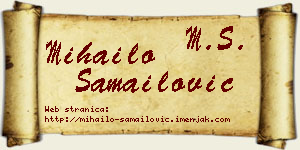 Mihailo Samailović vizit kartica